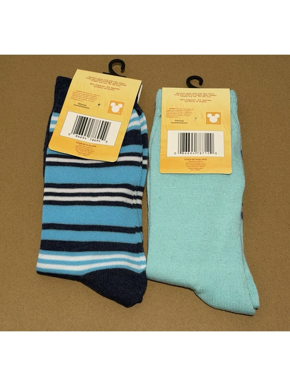 Disney Stitch Socks 2 Pairs Sock Size 10-13 Crew Socks